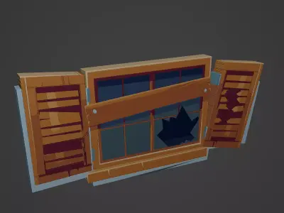 Medieval Window Low-poly 3D model