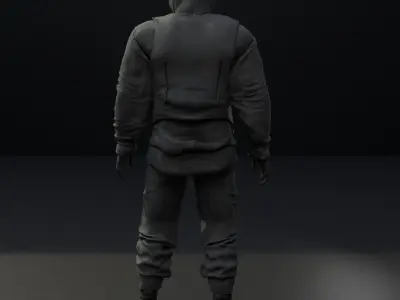 Cyberpunk Character cyber assassin 3D model