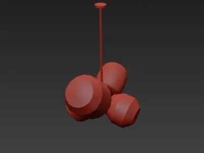 Candies Modern Balloon Glass Chandelier 3D model