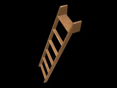 Old Ladder Low-poly 3D model
