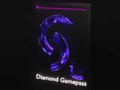 Sci-fi Diamond Game pass animated 3D model