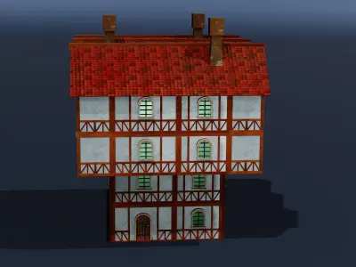 Modular House Low-poly 3D model