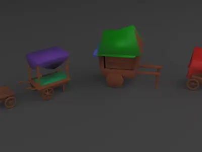 Stylized Low Poly Chirstmas Pack Low-poly 3D model