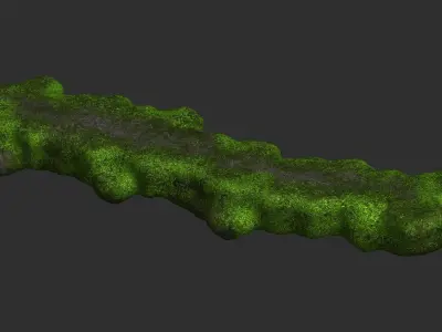 Rock Walkway 1 - Moss 2 Low-poly 3D model