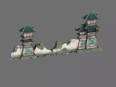 Ancient buildings 3D model get