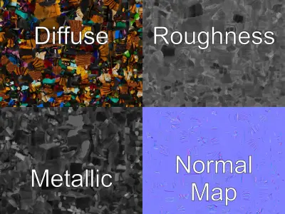 Medieval Stained Glass Fragment Model Pack Low-poly 3D model