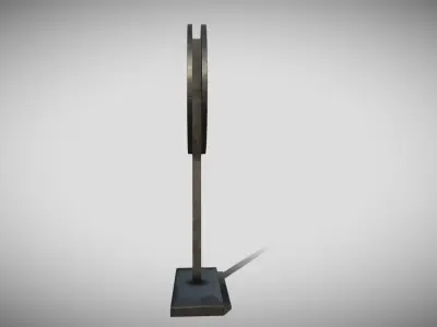 Social Distancing Signage Low-poly 3D model