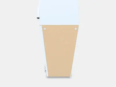 PAX Addon corner unit with 4 shelves Low-poly 3D model