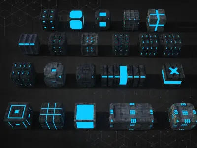 Sci-Fi Box Collection 3D model