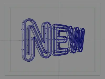 Neon text NEW 3D model