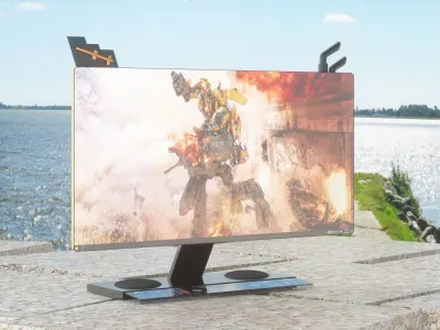 Sci-FiComputer monitor pc Screen OLED 3D model