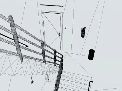 Stair Apartment Low-poly 3D model