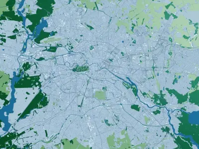 Berlin with Terrain 3D model