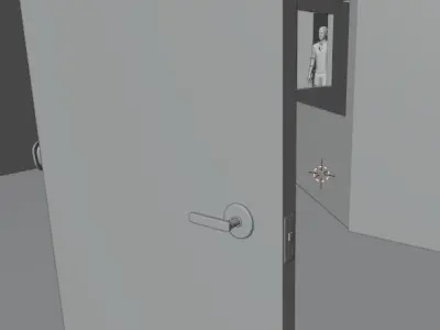 Dirty Door Free 3D model