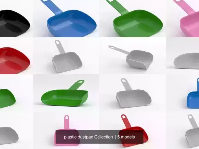plastic dustpan Collection  3D Model Pack
