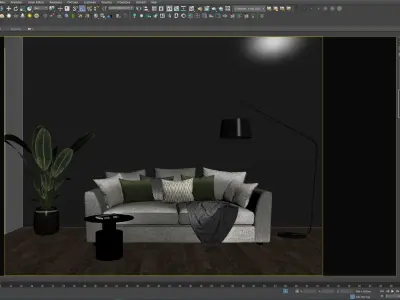 interior living room scene 45 3D model