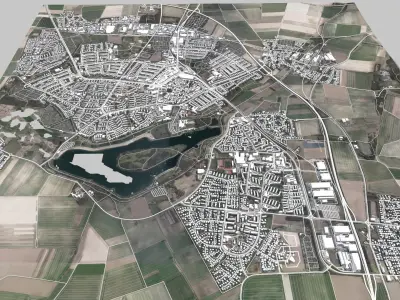 Cityscape Salzgitter Germany 3D model