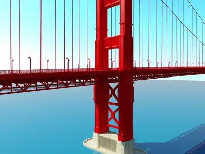 Golden Gate Bridge 3D model
