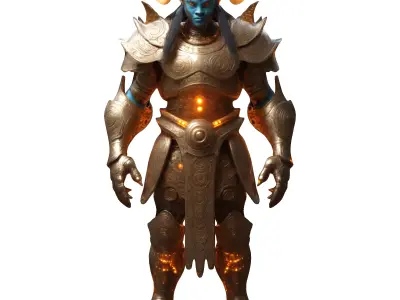 Celestial Horned Guardian 3D print model