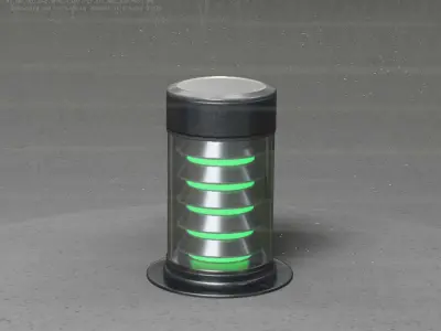 Galvanized Light-Column -3- Street-Light 9 Low-poly 3D model