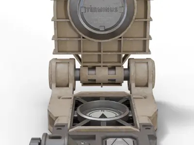 Sci-fi compass Terminus Low-poly 3D model