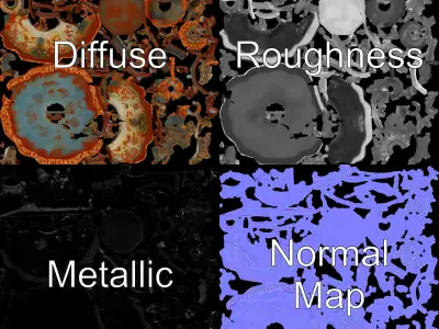 Ornate Decorative Fountain Model Pack Low-poly 3D model