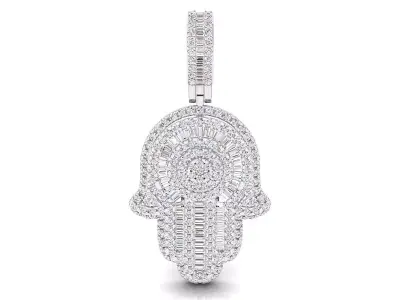 Hamsa diamond pendant 3D print model
