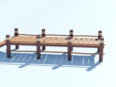 Jetty Low Poly Low-poly 3D model