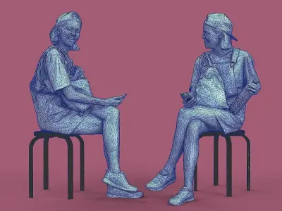 Smiling Girl 3D model