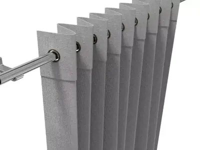 Curtain ikea grommet curtains 3D model
