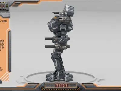 Titan BattleMech Low-poly 3D model