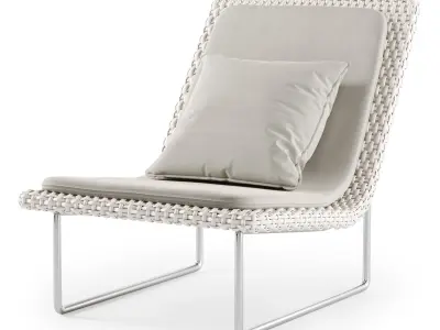 Sand Lounge Chair by Paola Lenti   Low-poly 3D model