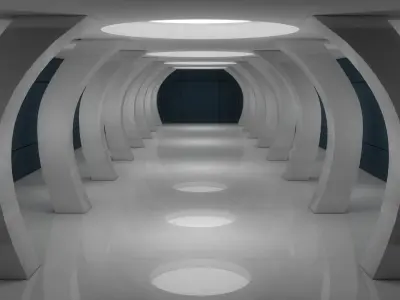 Sci Fi Room Low-poly 3D model