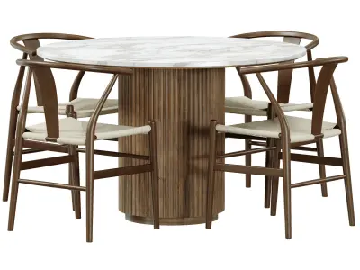 Giselda table Uish chair 3D model