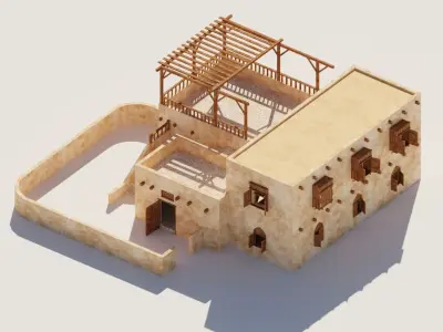 Ancient Desert House 8 3D model
