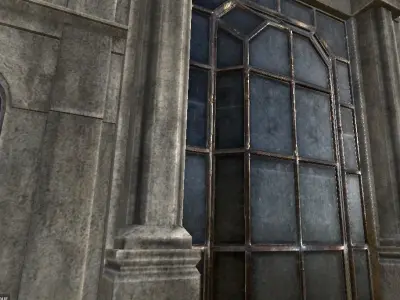 Entrance Theatre Low-poly 3D model