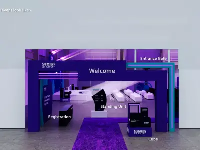 full event stage with gate  3D model