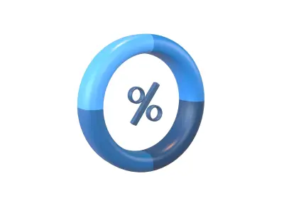Percentage Infographic v1 002 Low-poly 3D model