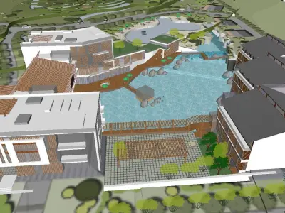 vacation spot-Resort-Fashion Leisure Hotel-0107 3D model