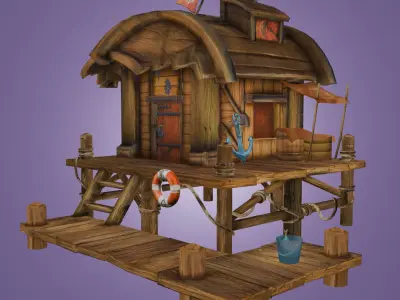 Collection of Stylized Buildings 3D Model Pack