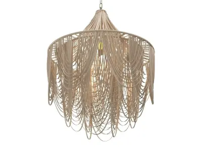 Whisper Chandelier Cream Stone Leather 3D model