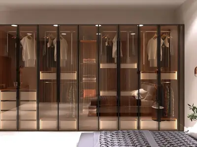  ALUMINUM DOOR WARDROBE 3D model