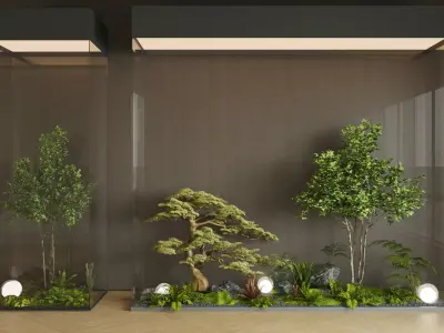 Indoor landscape installation 3D model