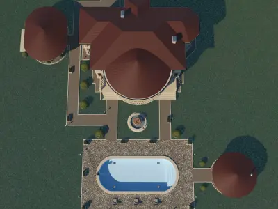 Villa for family 4 3D model