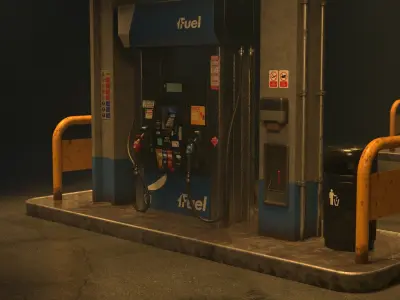 Gas Station 3D model