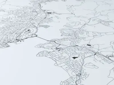 Hobart Road Network and Streets 3D model