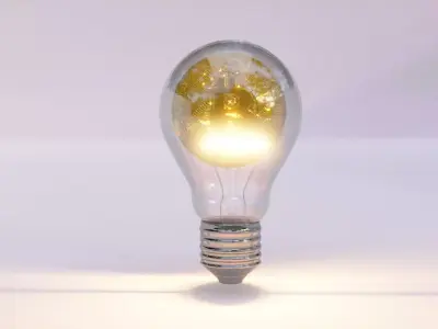  Bitcoin light 3D model
