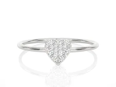 Light Minimalist Diamond Ring 3D print model shop