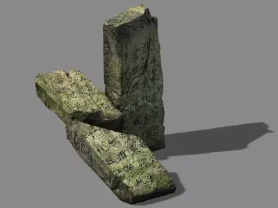 Wu Gorge - broken stone 01 3D model