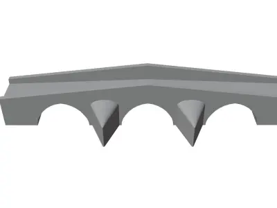 Medieval bridge 3D model